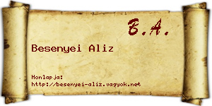 Besenyei Aliz névjegykártya